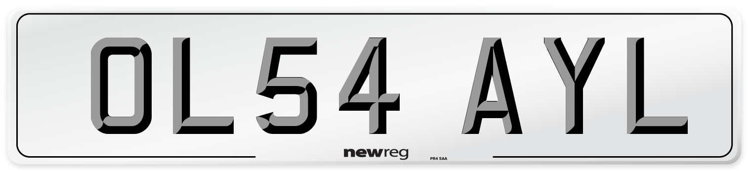 OL54 AYL Number Plate from New Reg